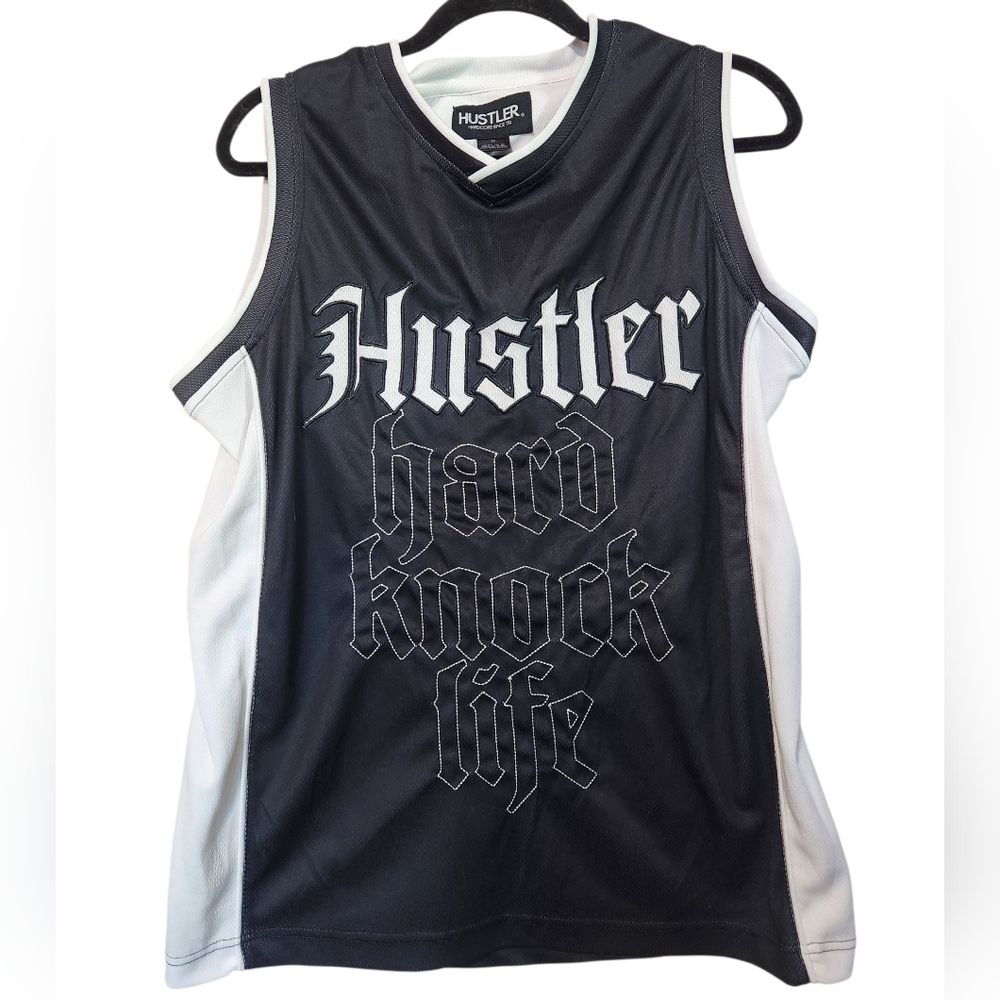 VTG Hustler Hollywood Hardcore Since 74 Hard Knock Life Basketball Jersey Medium